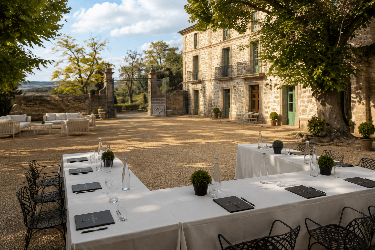 Corporate setting at Domaine de la Clapière, Languedoc