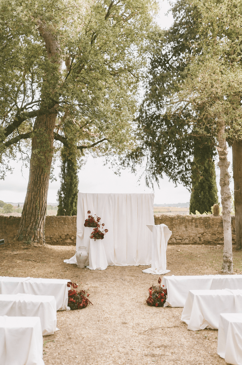 Wedding ceremony at Domaine de la Clapière, Languedoc, South of France