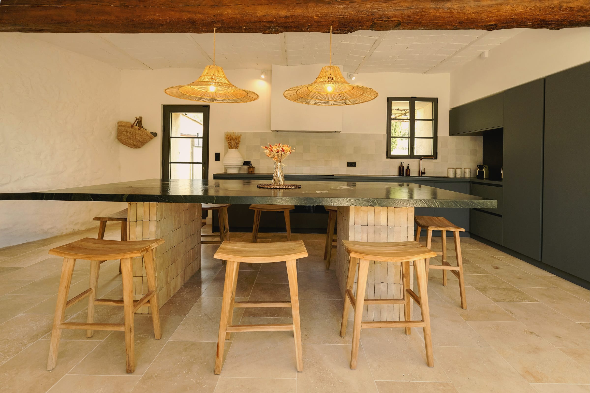 Kitchen at Le Moulin, Armissan, Languedoc