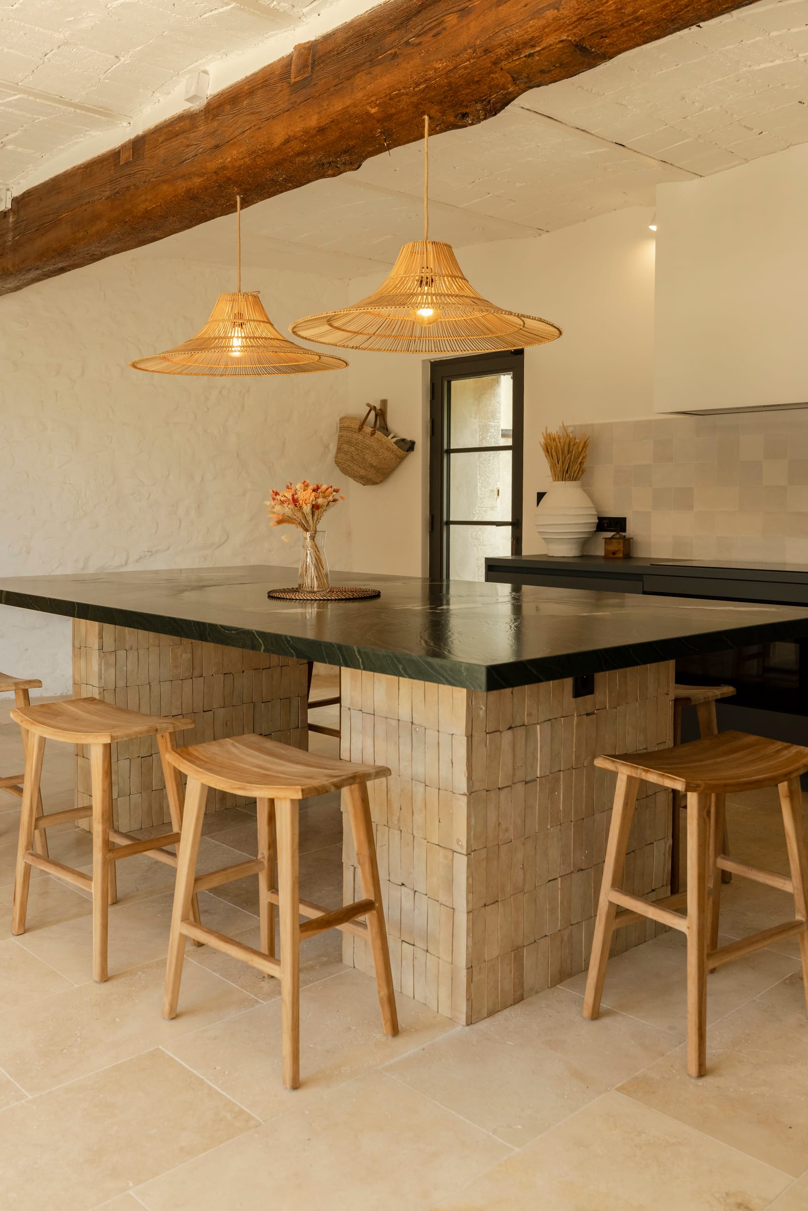 Kitchen at Le Moulin, Armissan, Languedoc