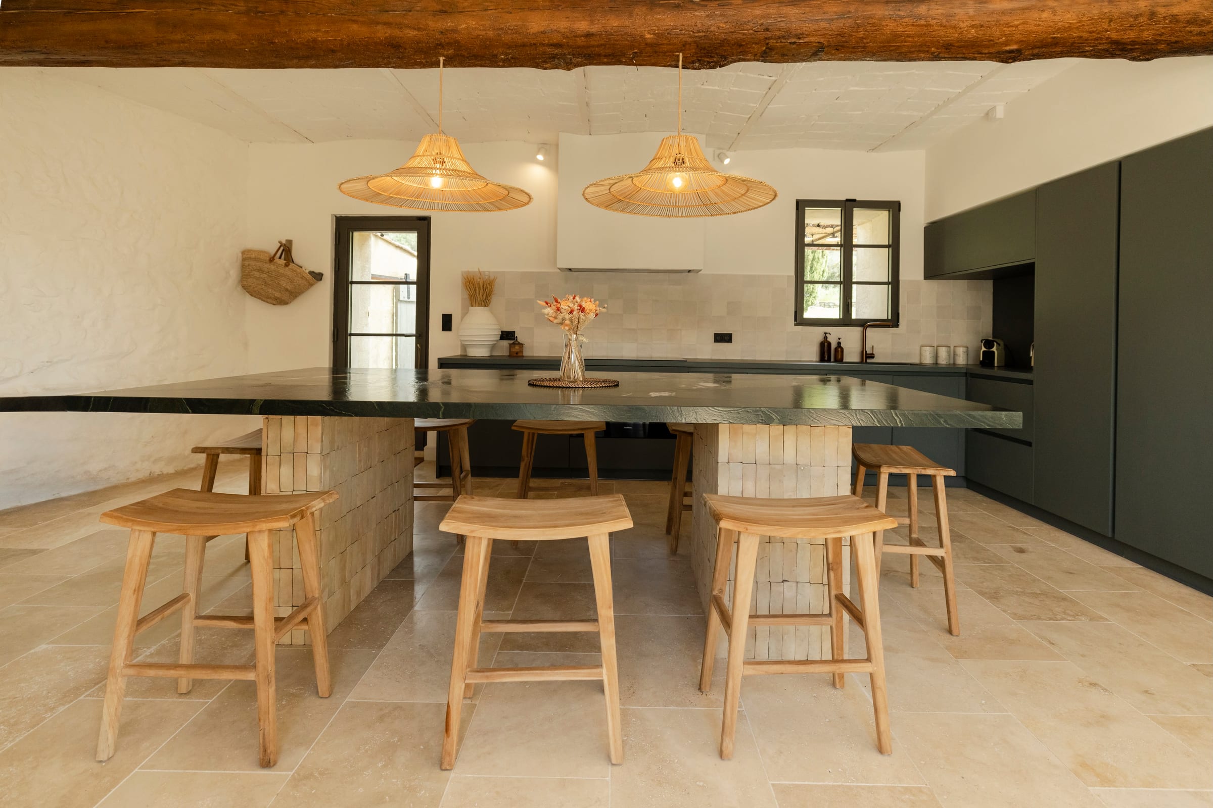 Kitchen at Le Moulin, Armissan, Languedoc