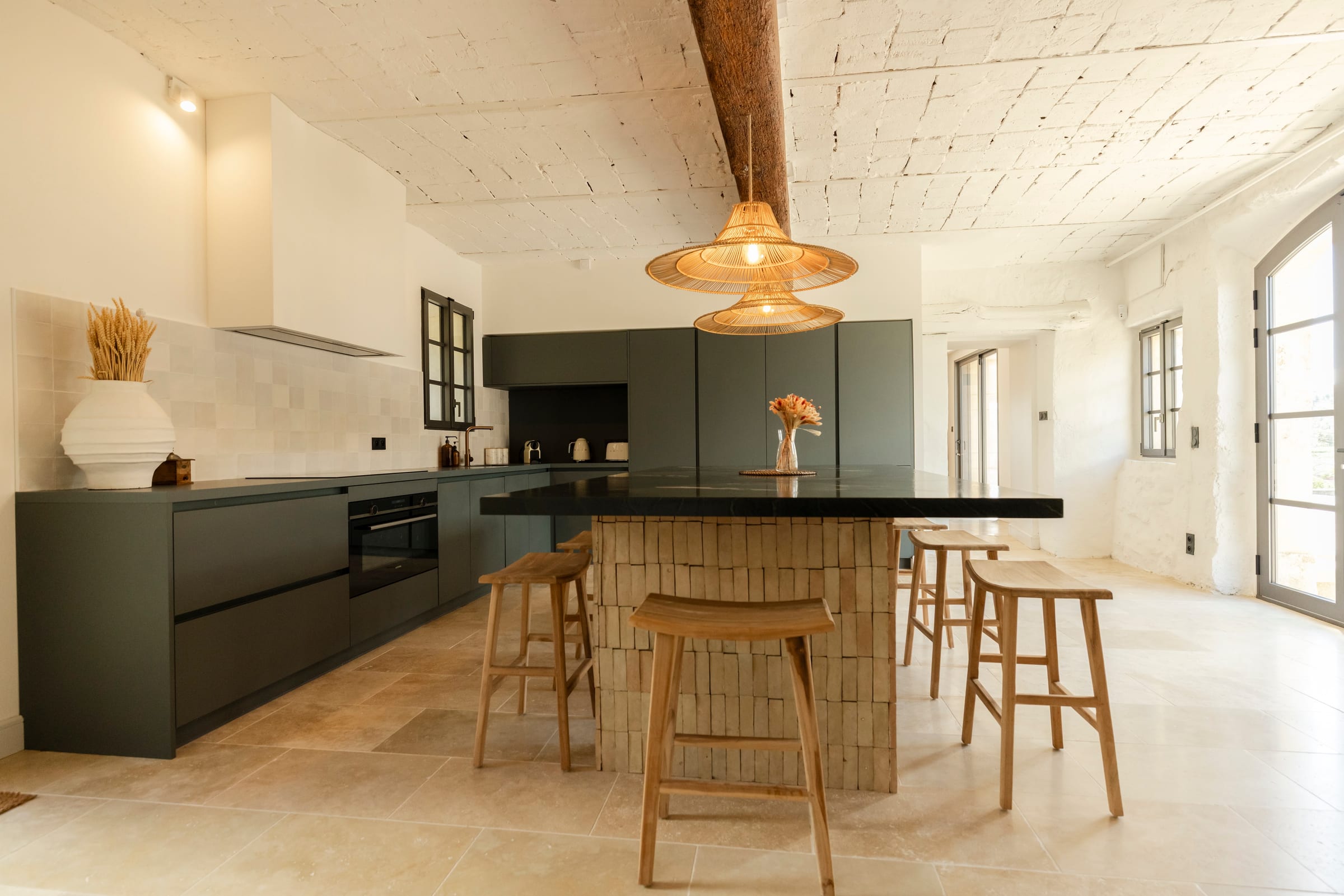 Kitchen at Le Moulin, Armissan, Languedoc