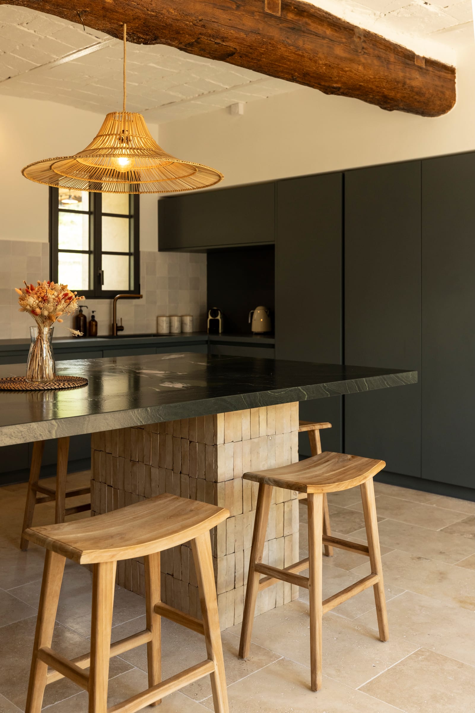 Kitchen at Le Moulin, Armissan, Languedoc