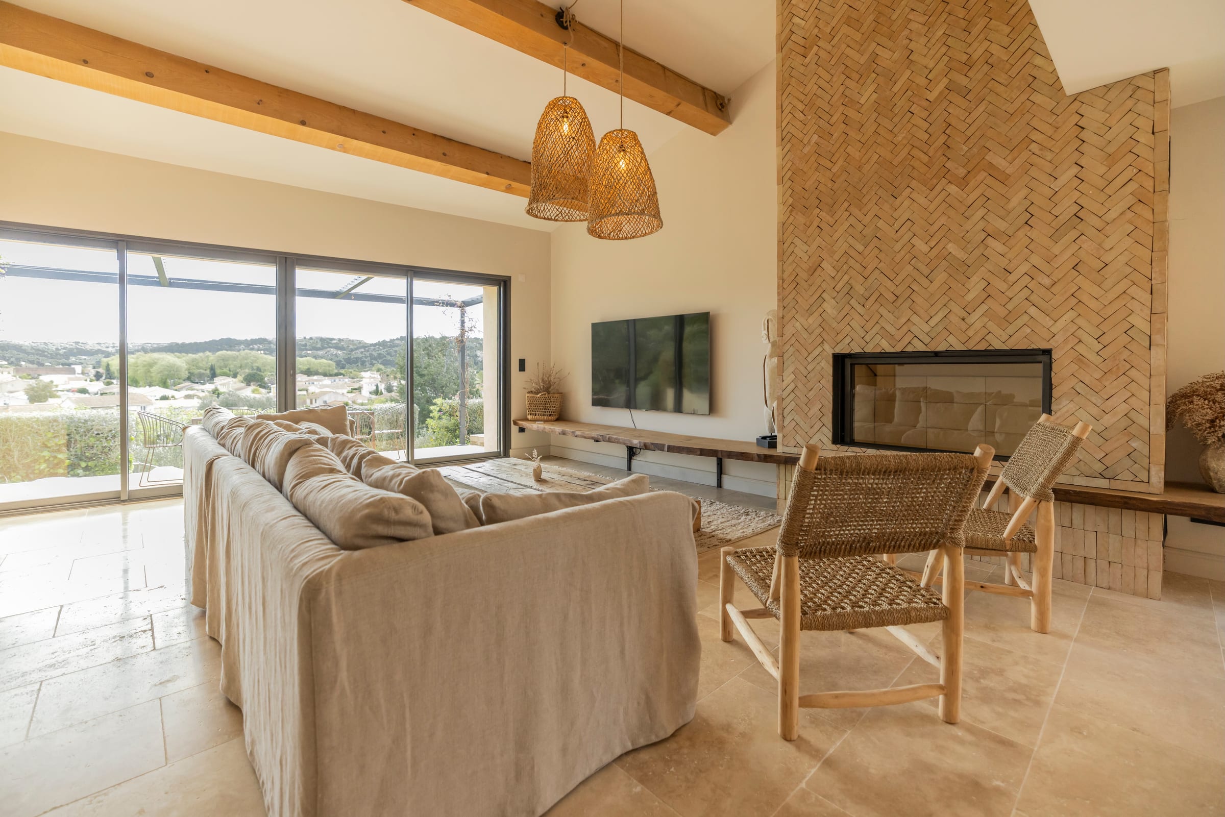Living Room at Le Moulin, Armissan, Languedoc