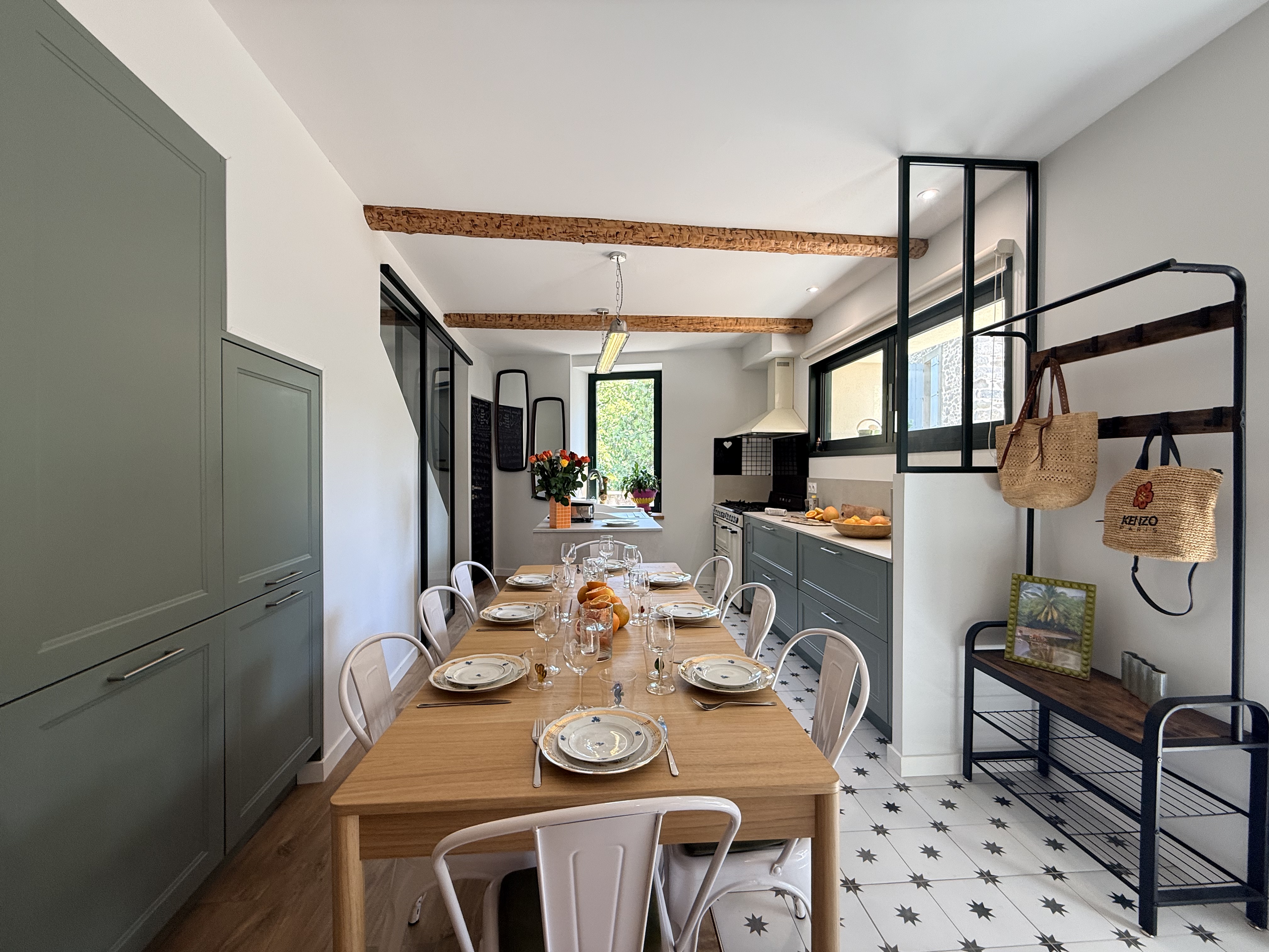 Kitchen at Maison Éloïse, Paraza, Languedoc