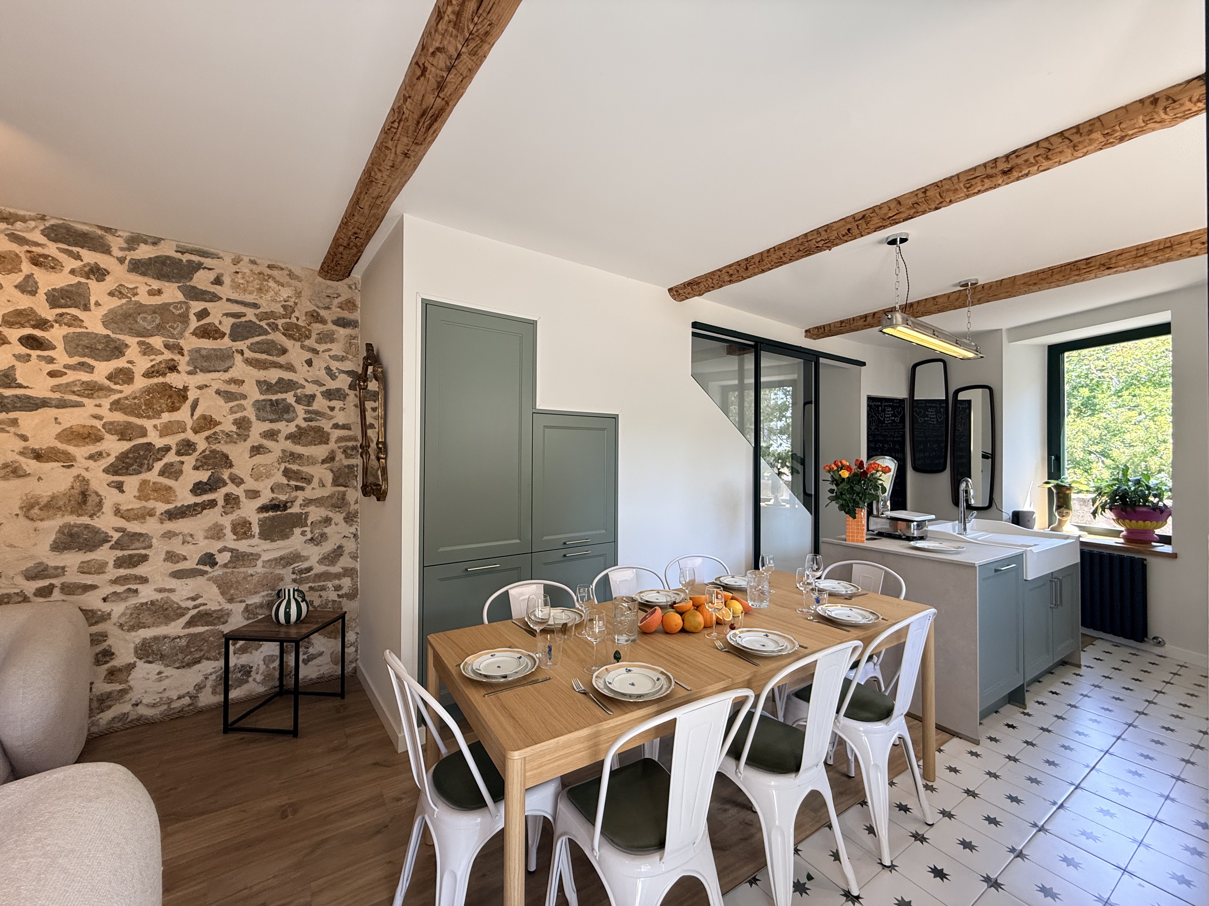 Kitchen at Maison Éloïse, Paraza, Languedoc