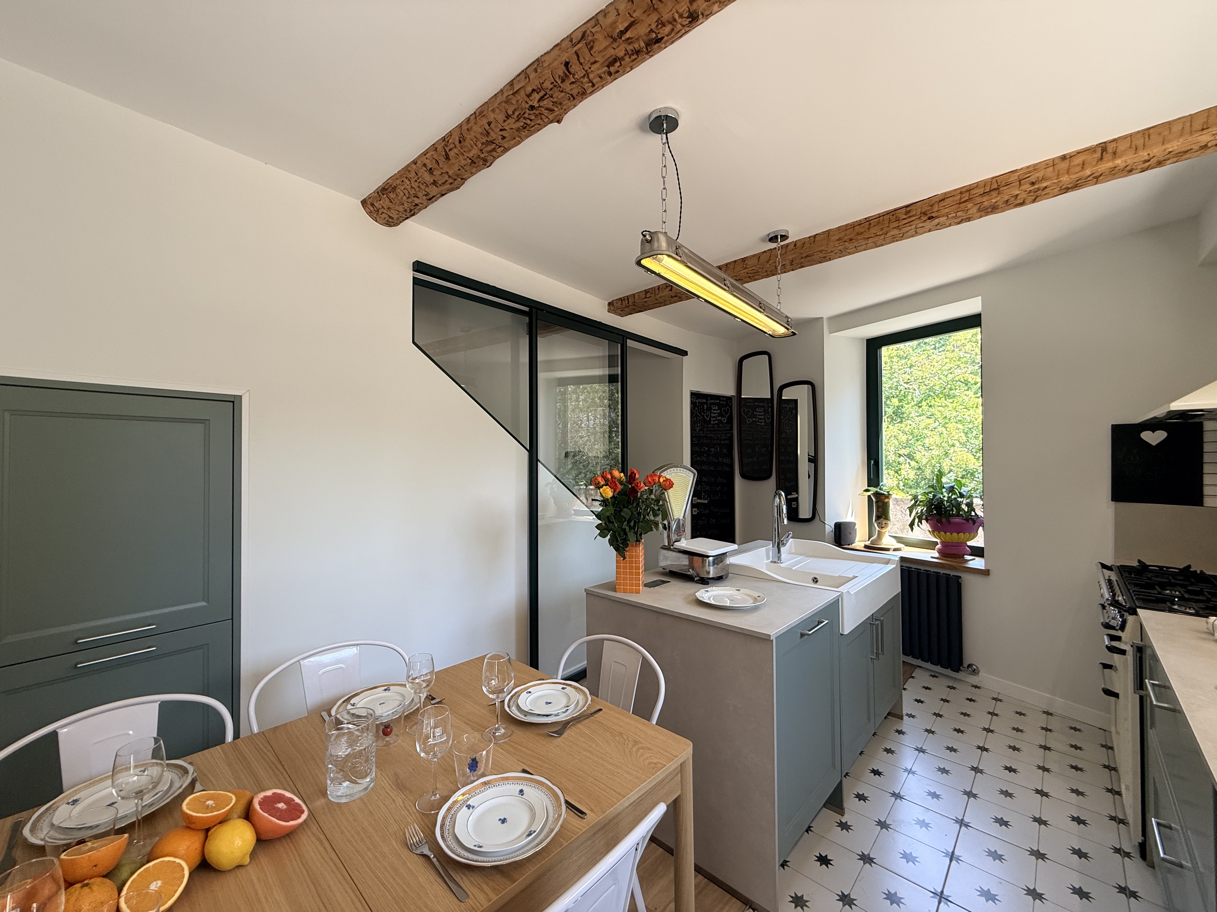 Kitchen at Maison Éloïse, Paraza, Languedoc