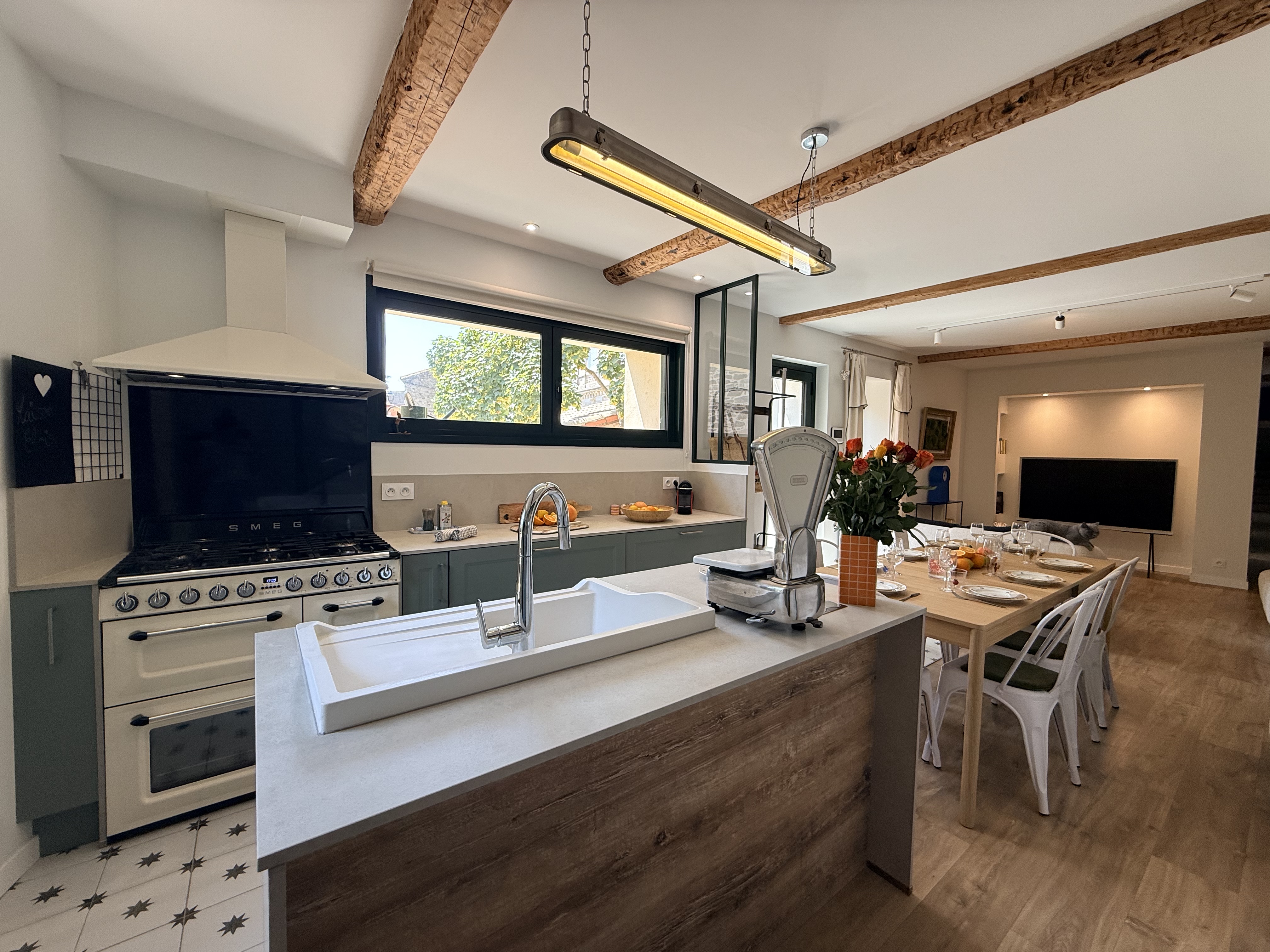 Kitchen at Maison Éloïse, Paraza, Languedoc