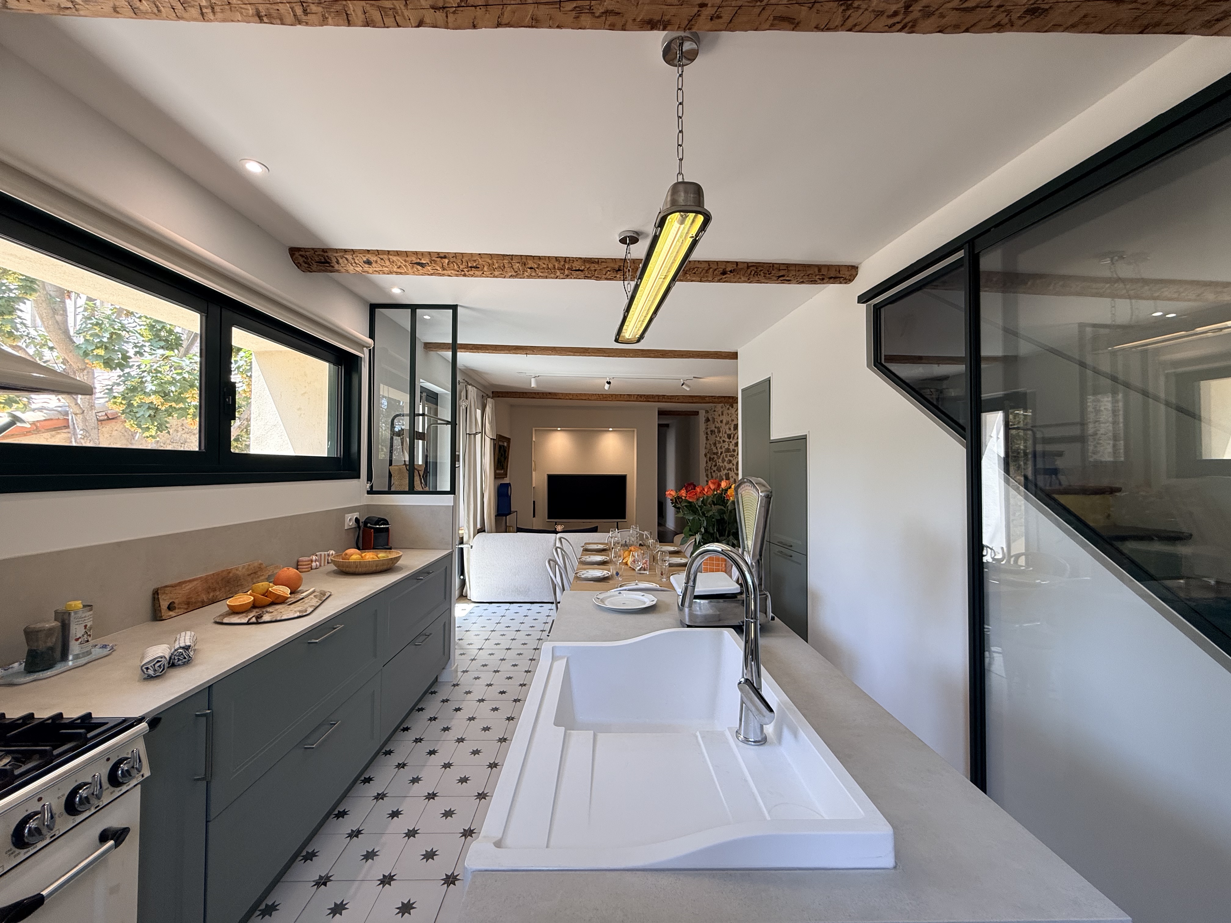 Kitchen at Maison Éloïse, Paraza, Languedoc