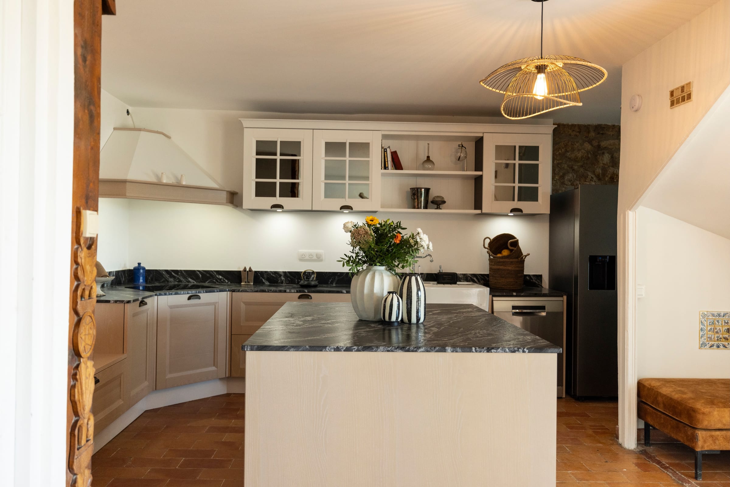 Kitchen at Maison Les Reflets, Bages, Languedoc