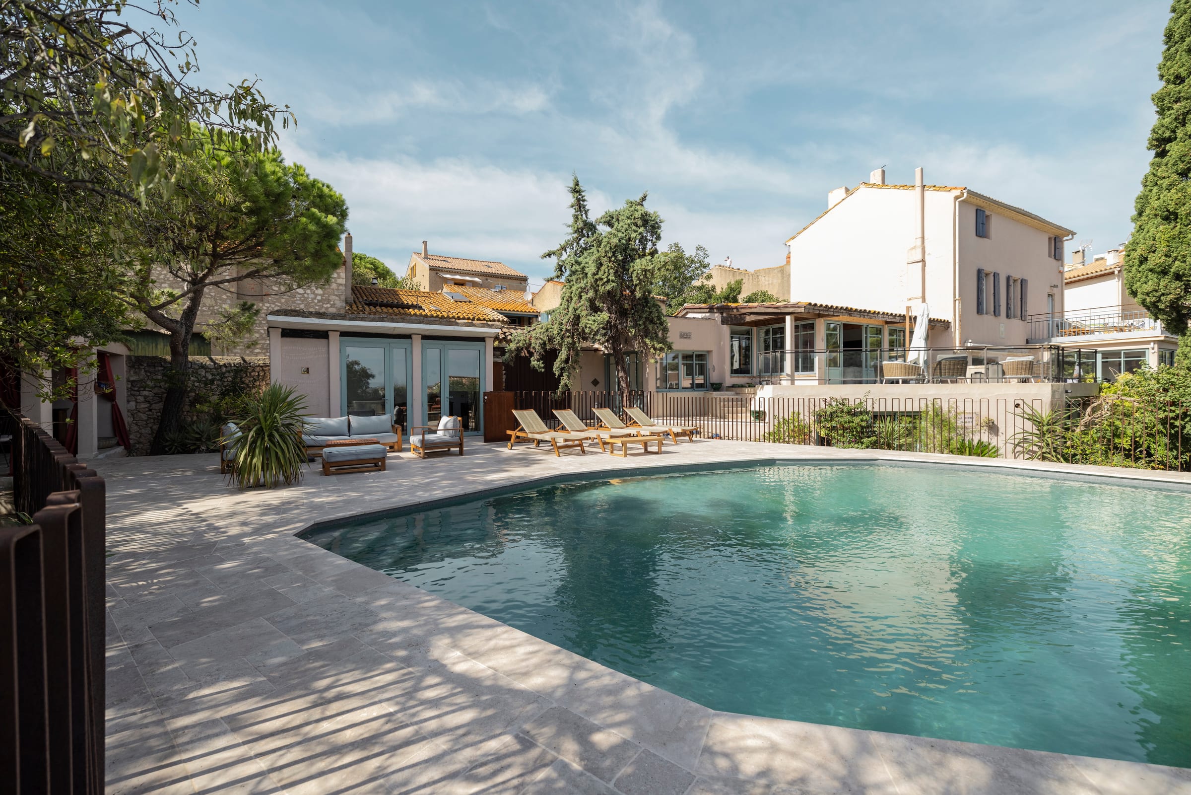 Pool Terrace at Maison Les Reflets, Bages, Languedoc