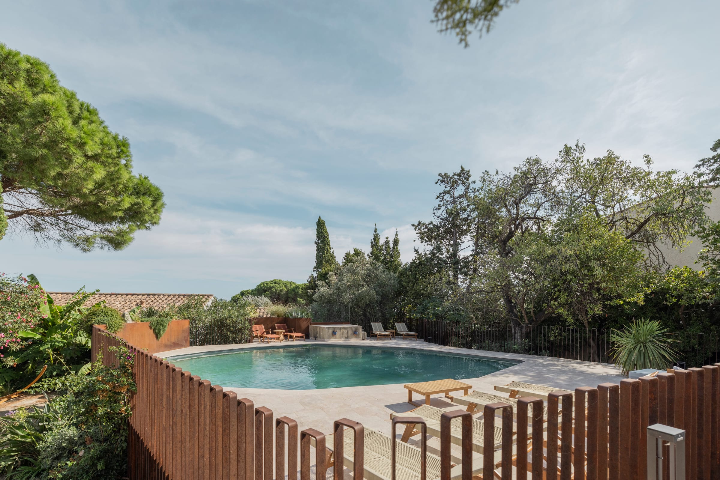 Pool Area at Maison Les Reflets, Bages, Languedoc