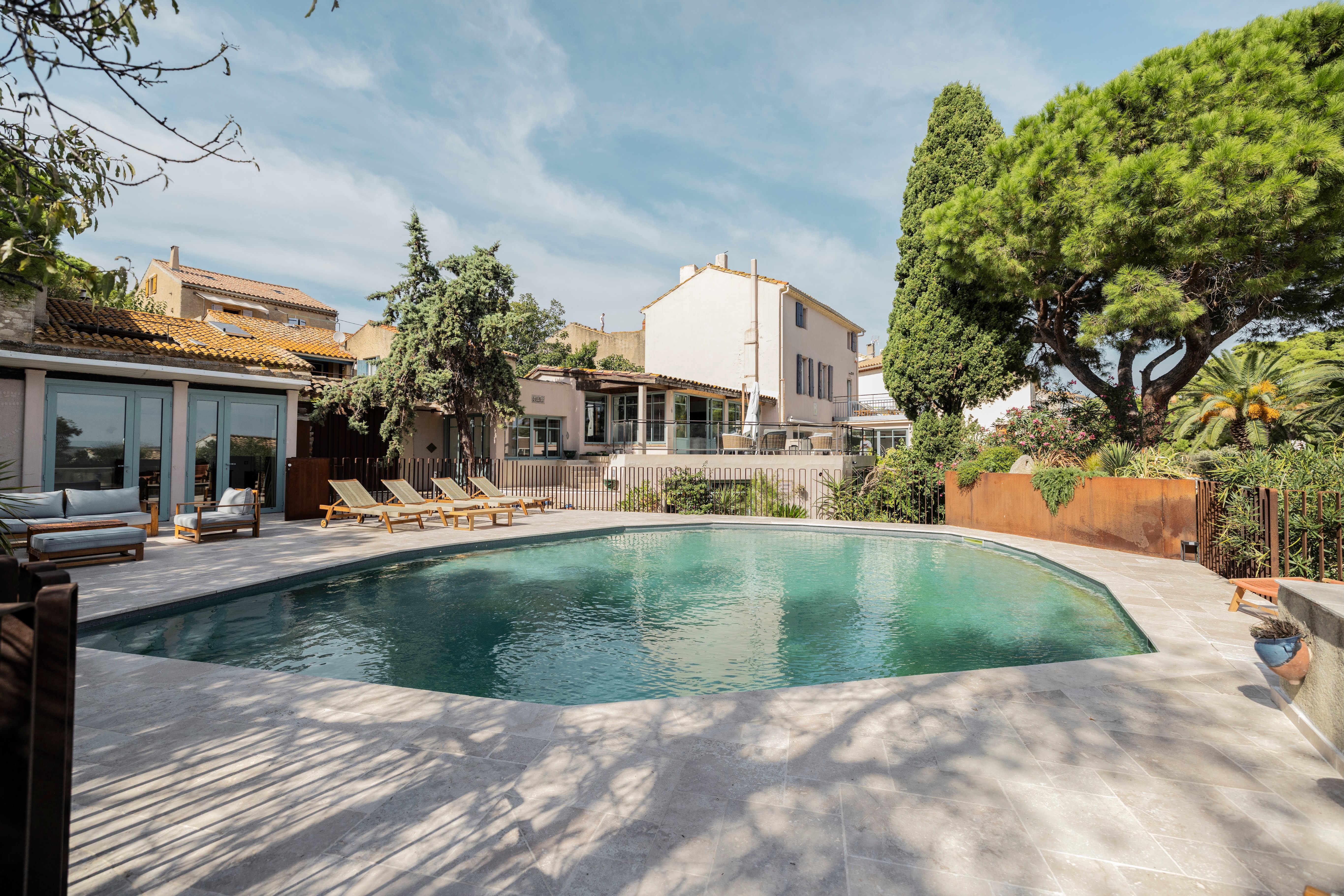 Pool at Maison Les Reflets, Bages, Languedoc