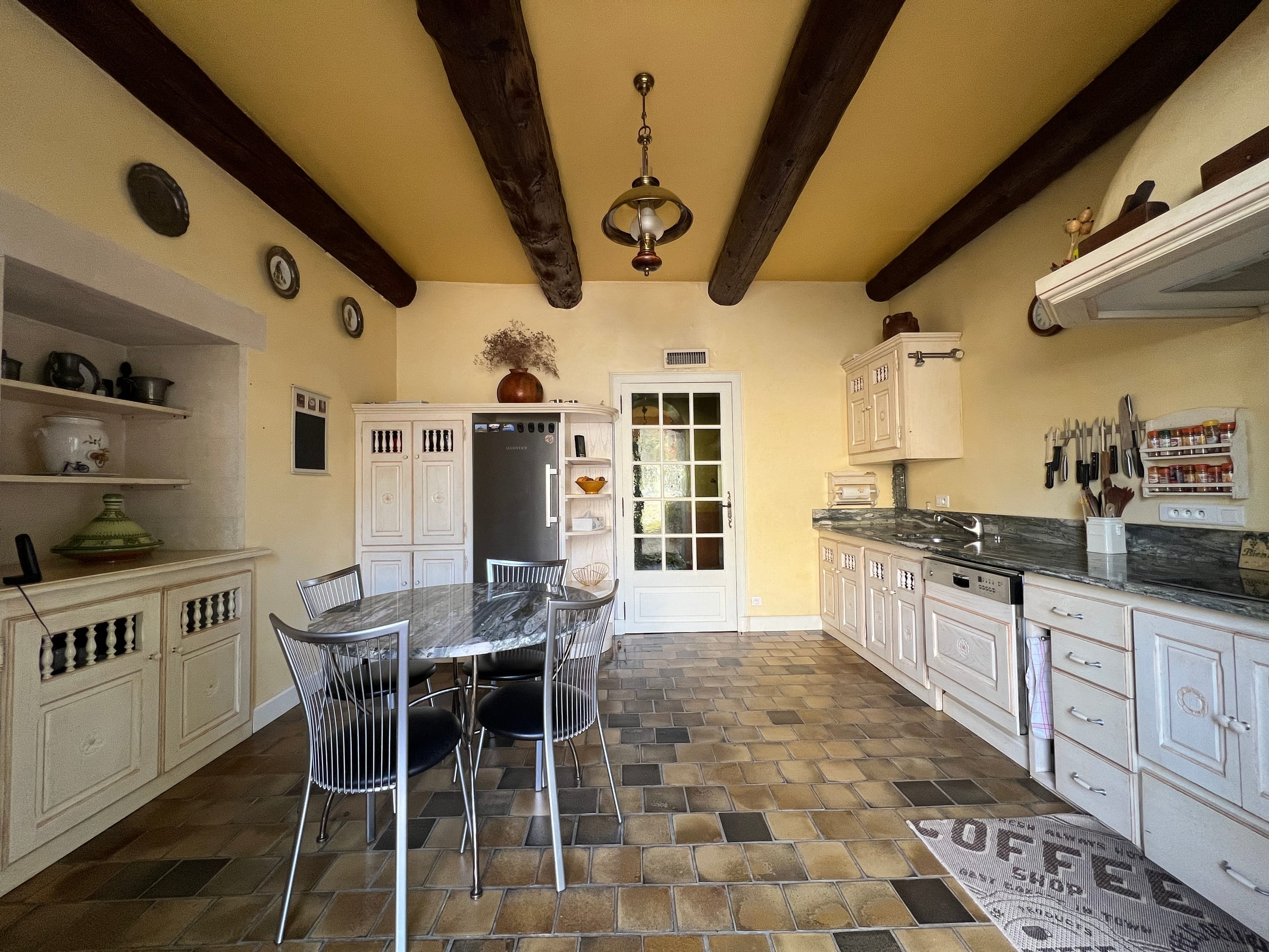 Kitchen at Mas de la Coquille, Castries, Languedoc