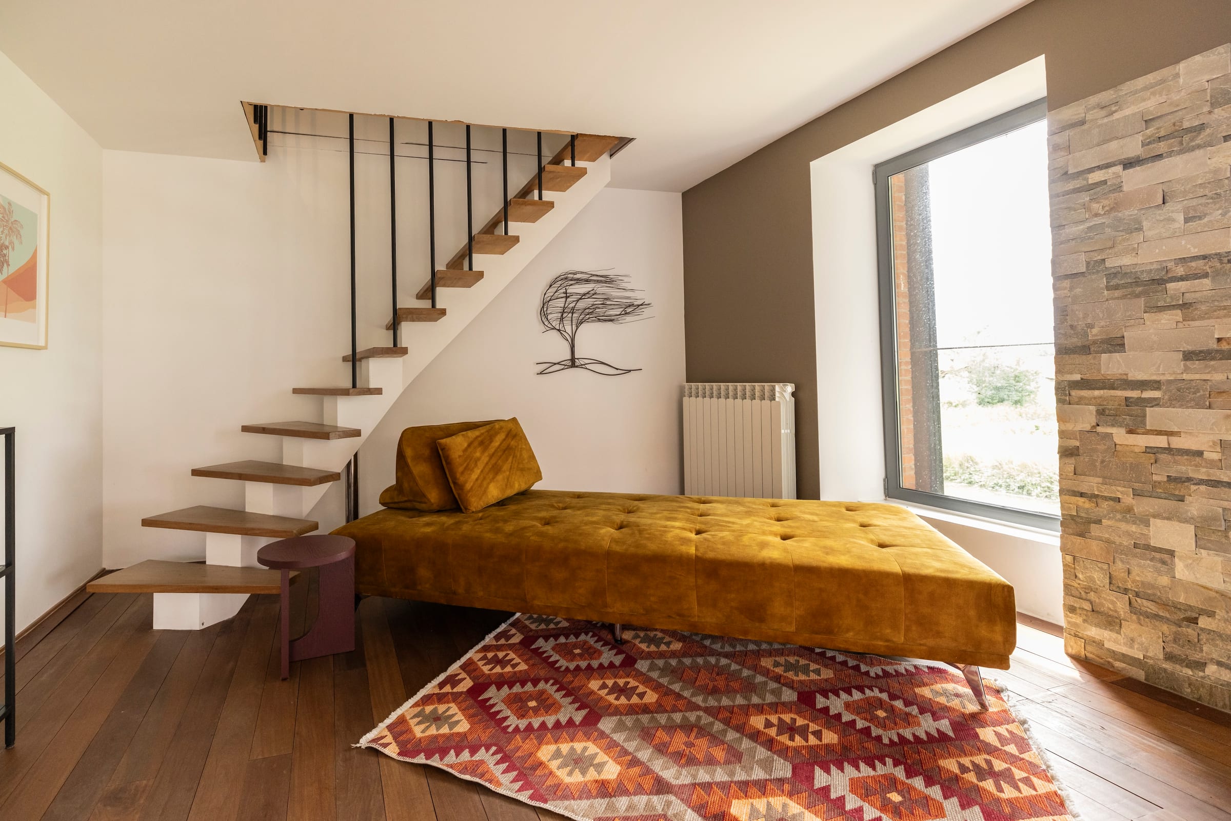 Living Room at Penthouse, Canal de la Robine, Languedoc