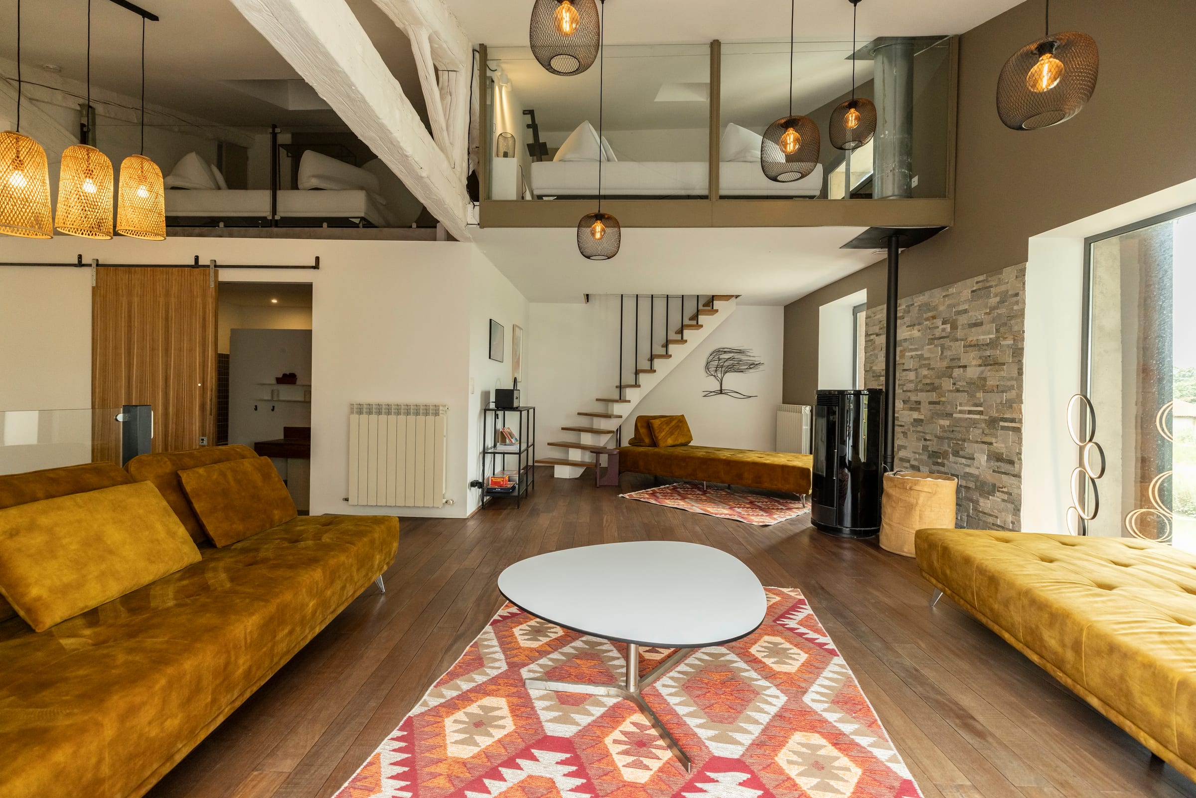 Living Room at Penthouse, Canal de la Robine, Languedoc