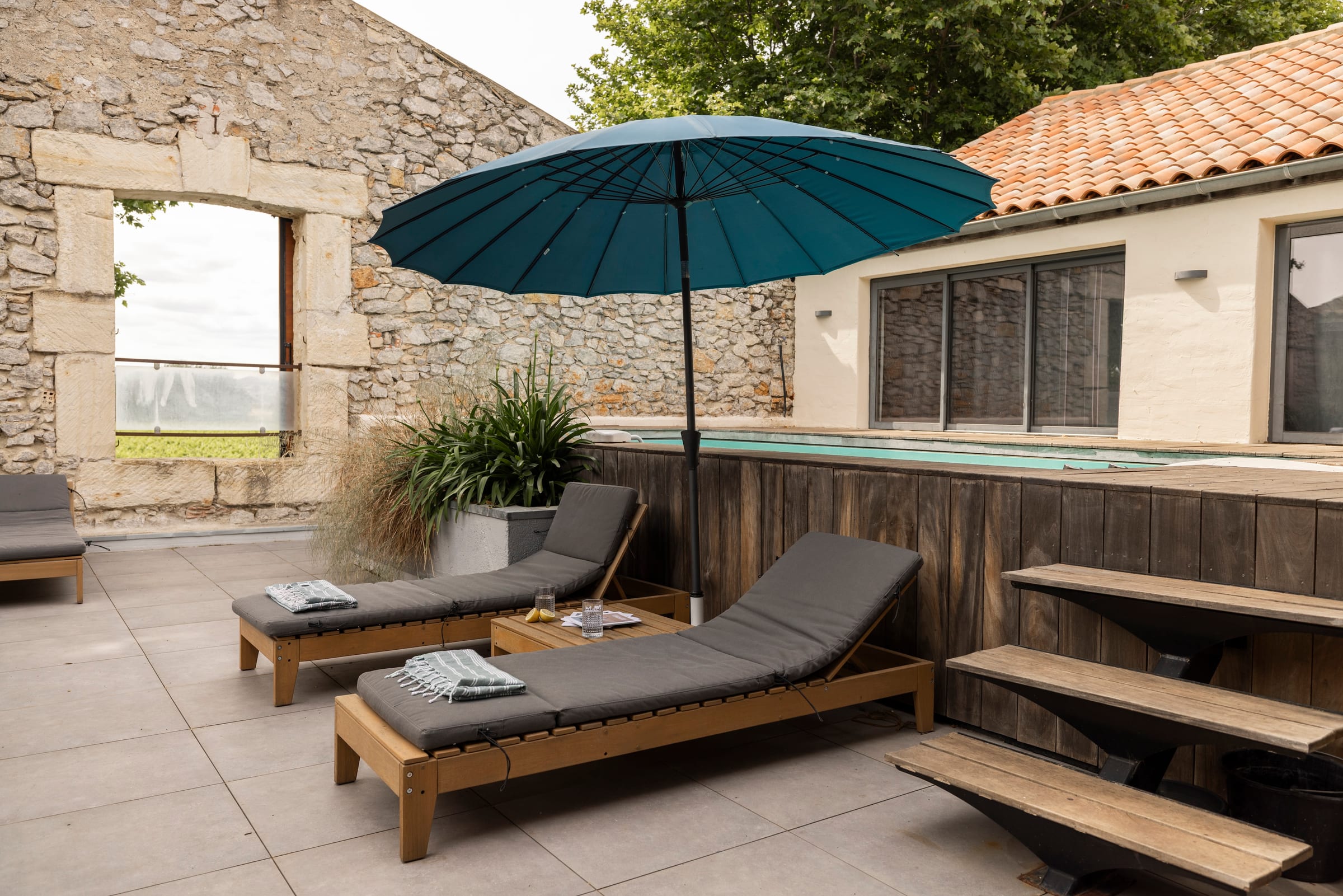 Pool at Penthouse, Canal de la Robine, Languedoc