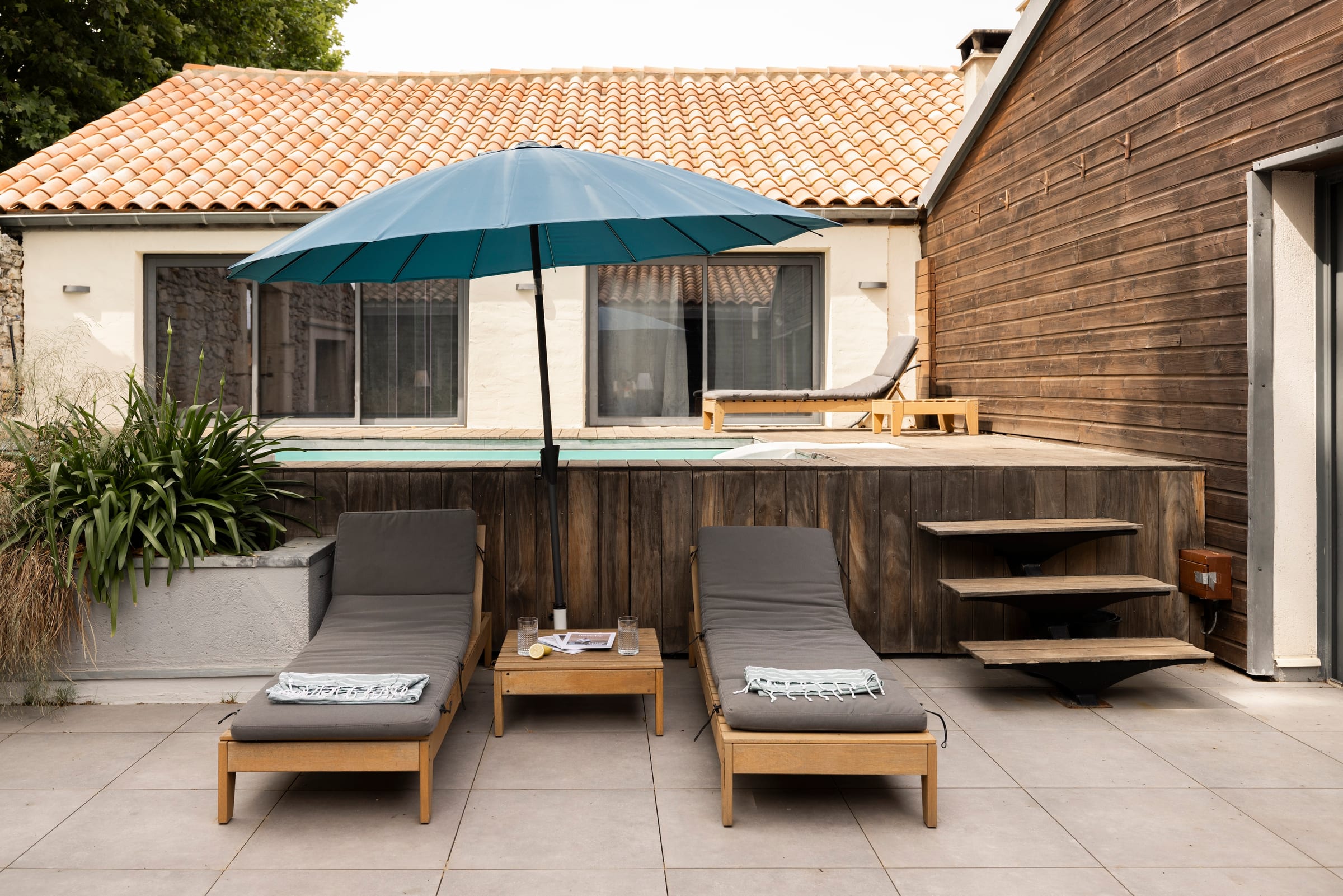 Pool at Penthouse, Canal de la Robine, Languedoc