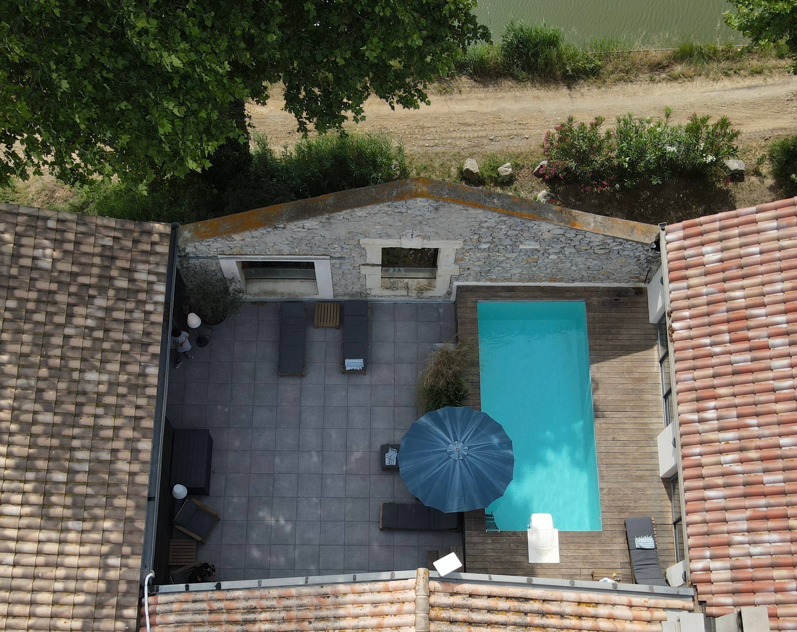 Pool at Penthouse, Canal de la Robine, Languedoc