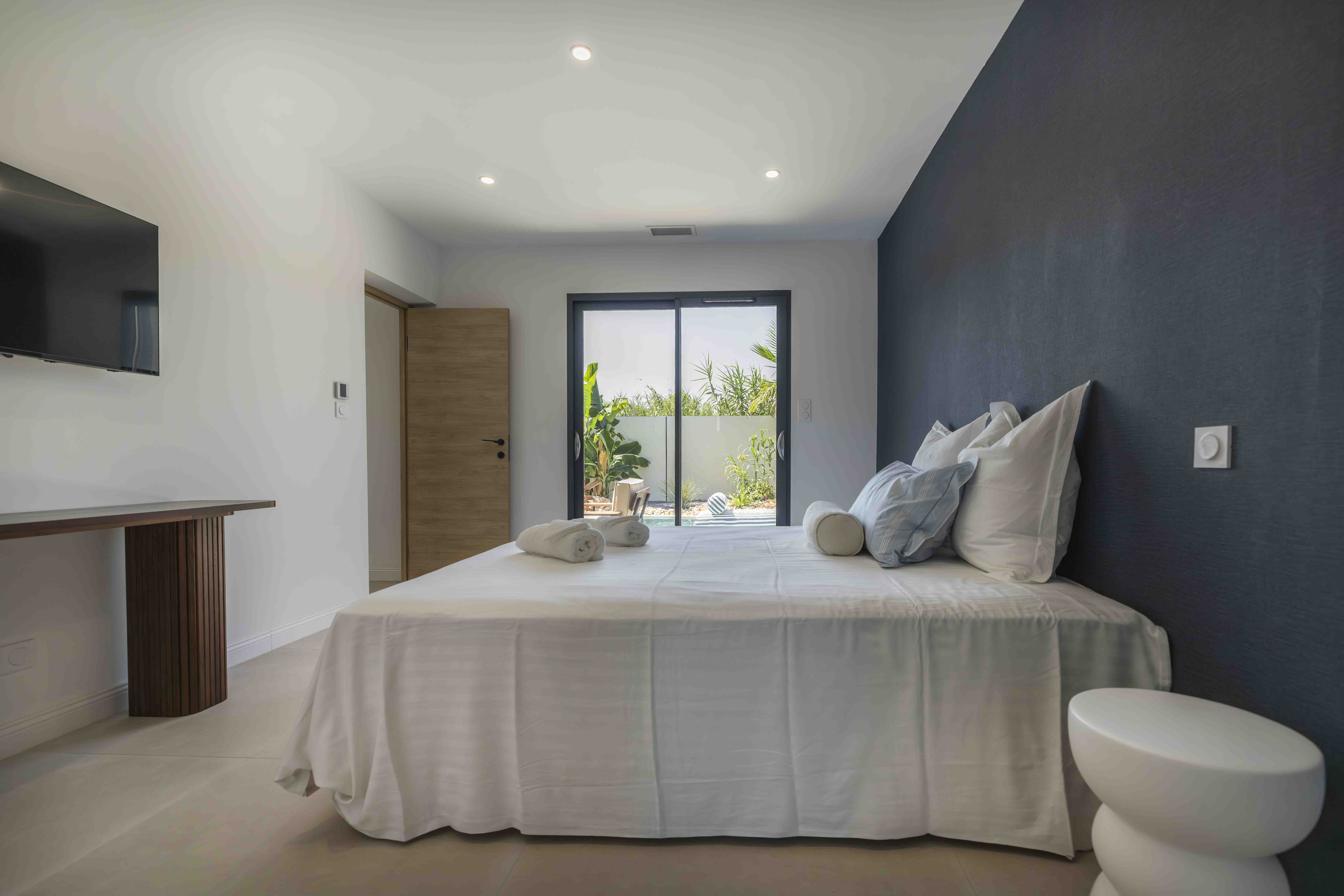 Bedroom 1 at Villa Amalfi, Agde, Languedoc