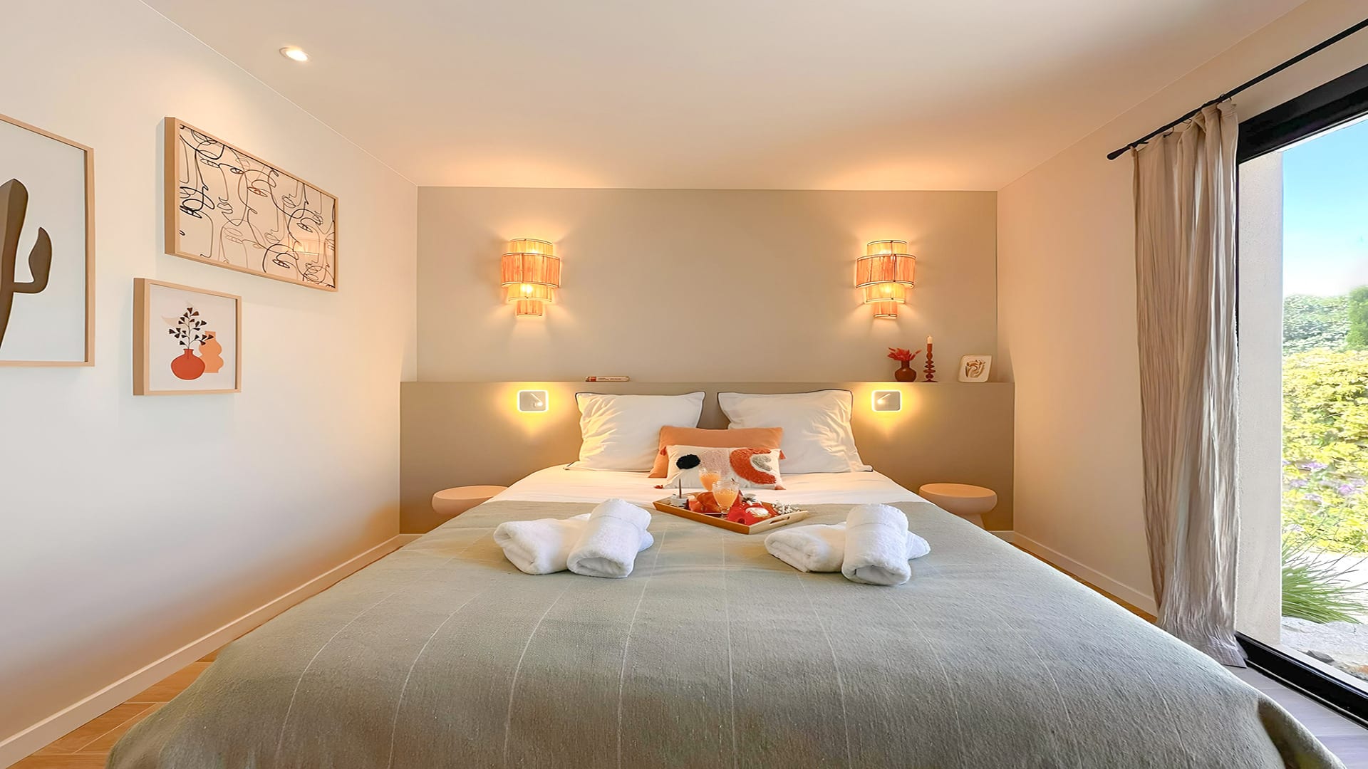 Bedroom 4 at Villa Corail, near Béziers, Languedoc