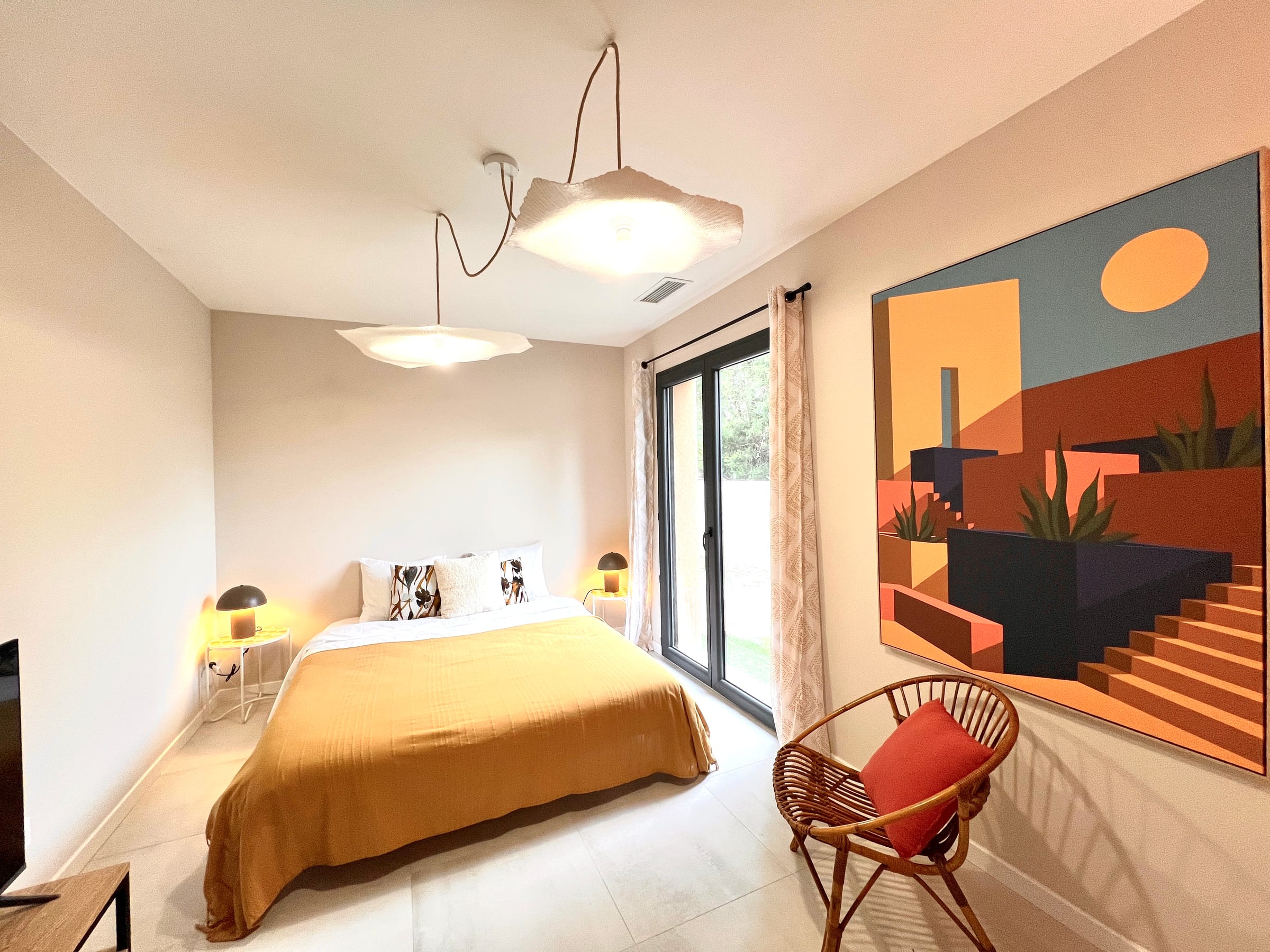 Bedroom 3 at Villa Palmera, near Béziers, Languedoc