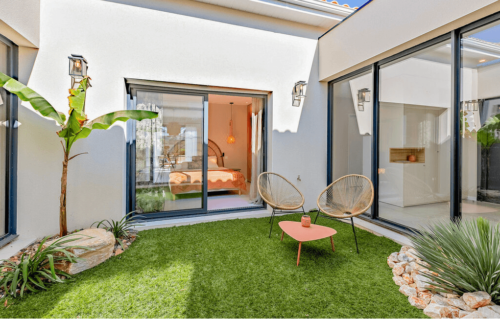 Atrium at Villa Palmera, near Béziers, Languedoc