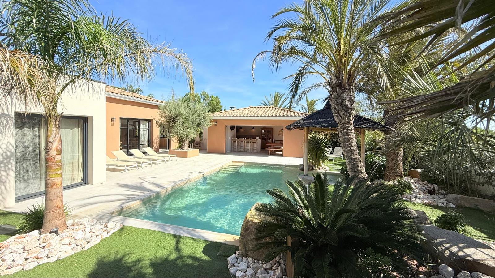 Pool at Villa Palmera, near Béziers, Languedoc