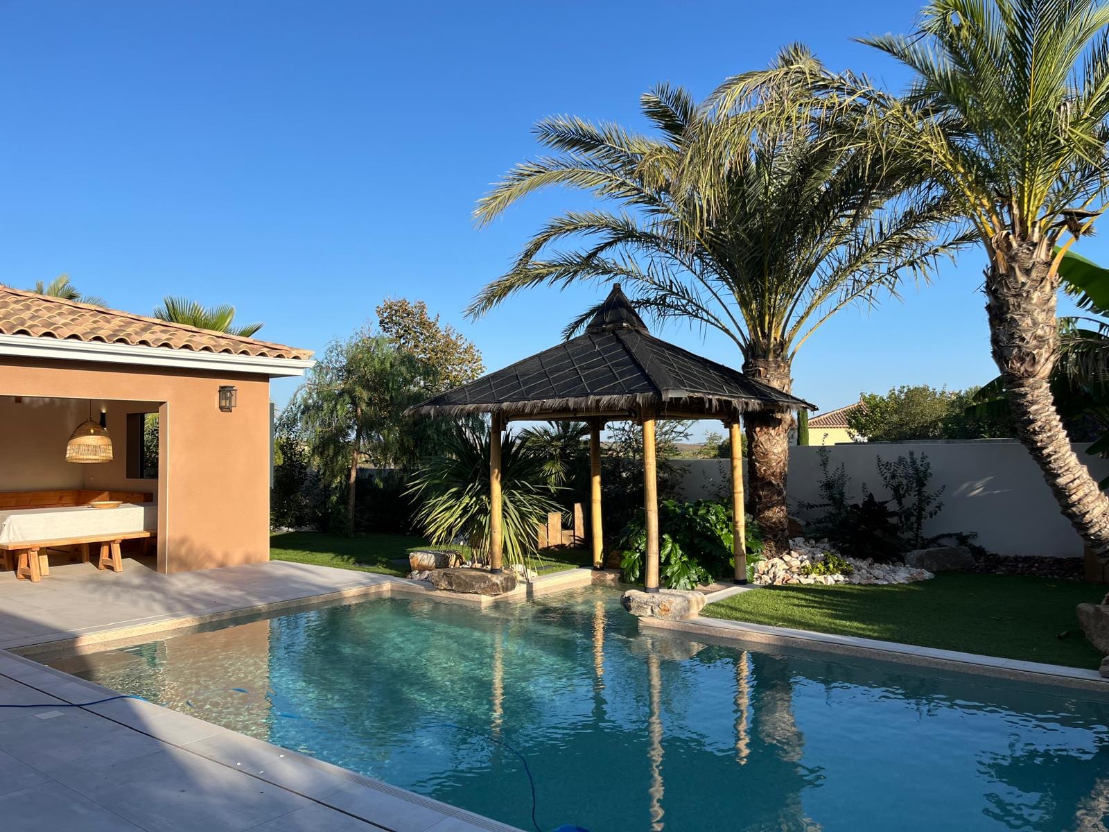 Pool at Villa Palmera, near Béziers, Languedoc
