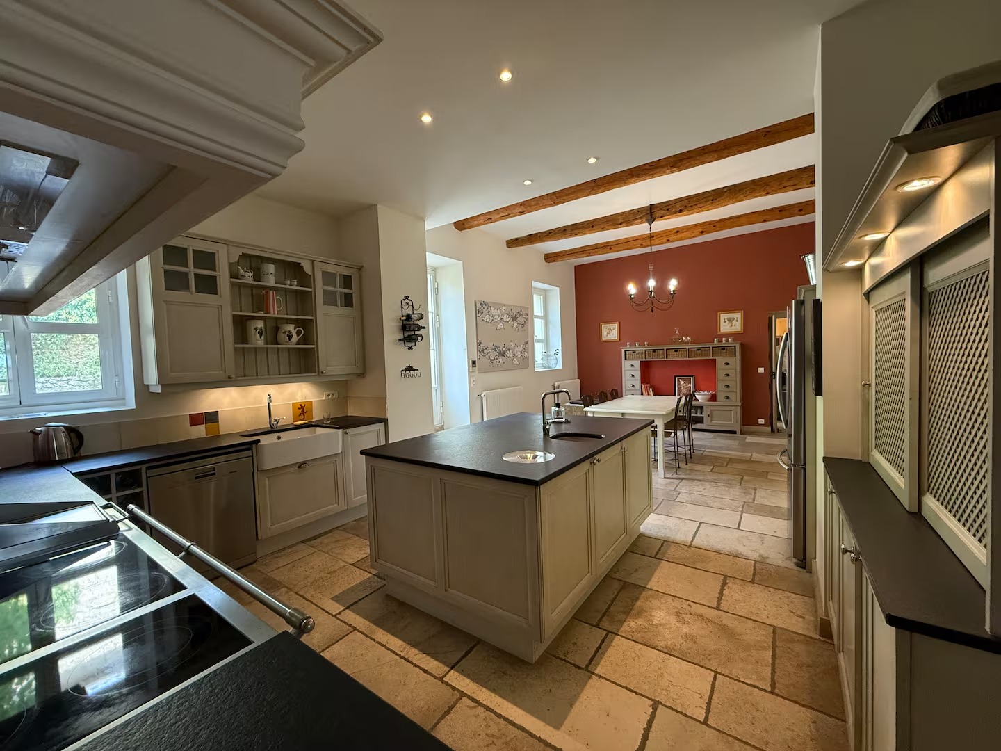 Kitchen at Domaine de la Clapière, Pézenas, Languedoc